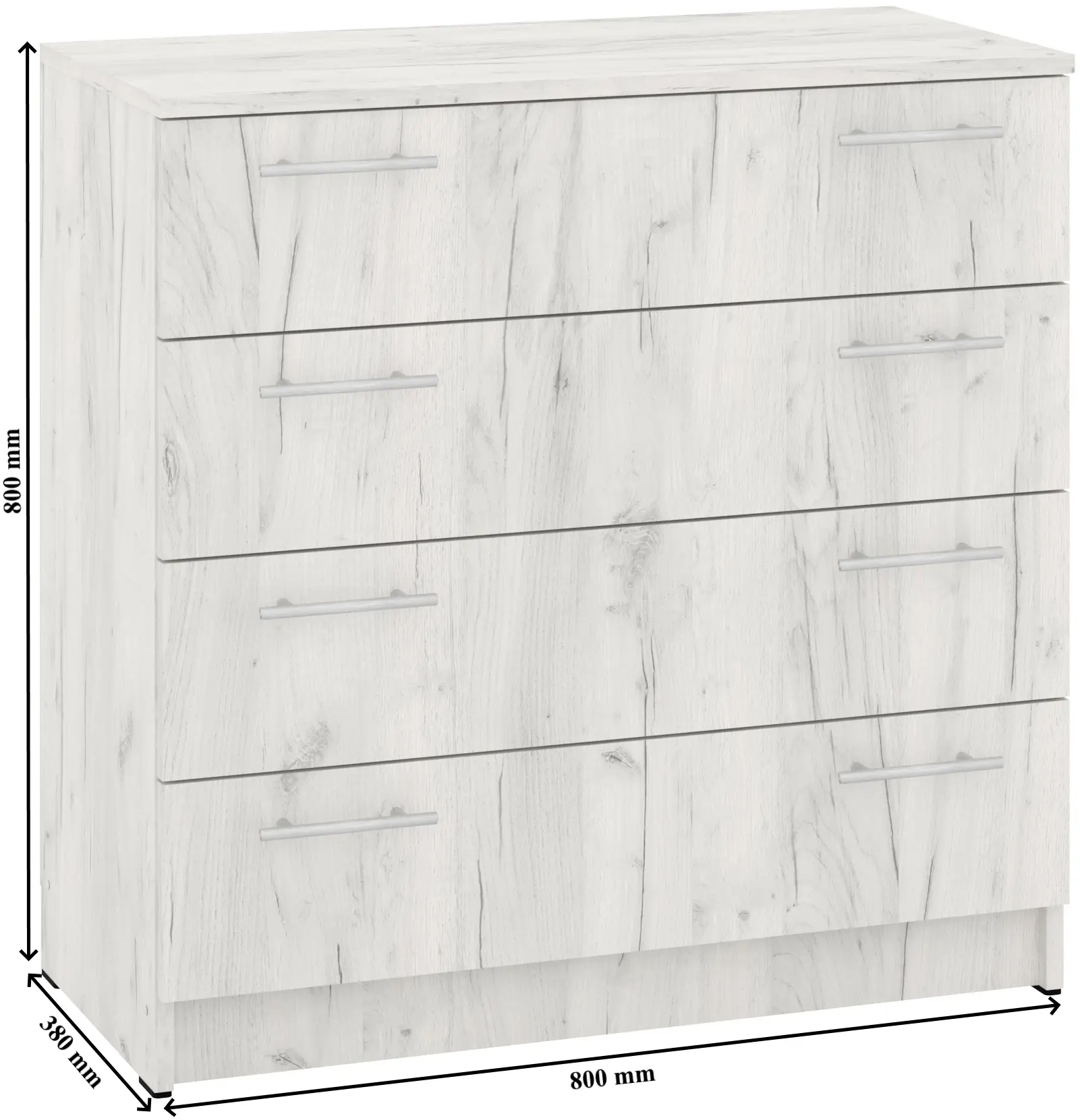 Комод Пехотин K-4 (White Craft Oak)