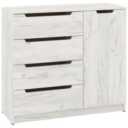 Тумба Пехотин К-4+1 Эко (Дуб Крафт Белый) Thumb