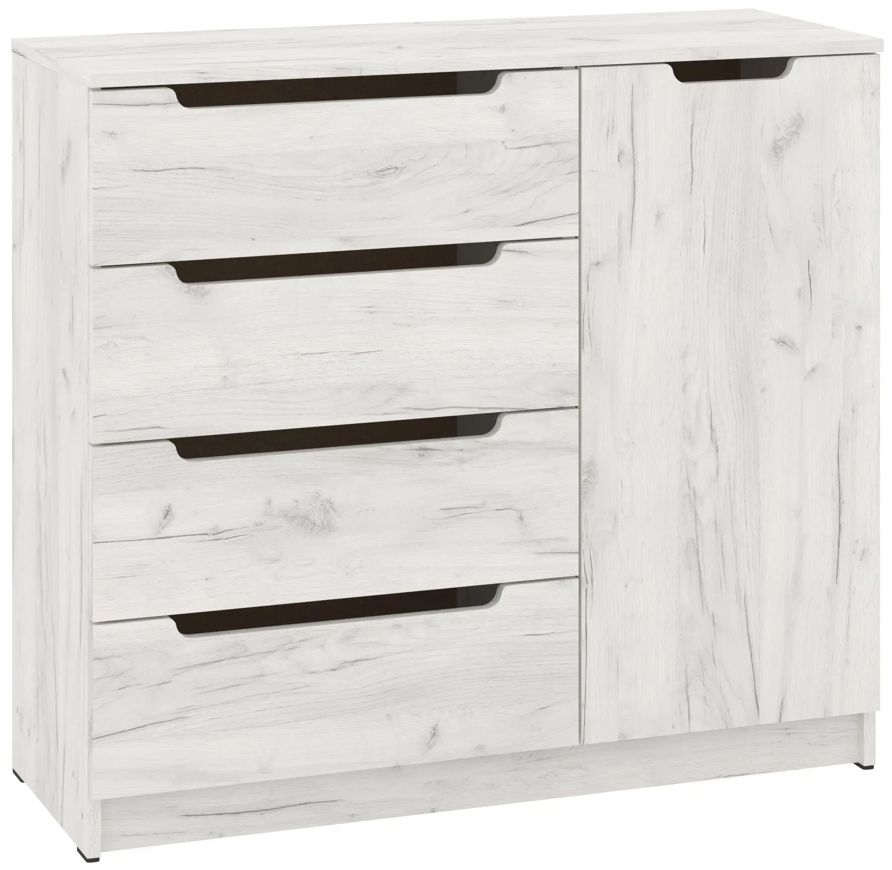 Тумба Пехотин К-4+1 Эко (Дуб Крафт Белый)