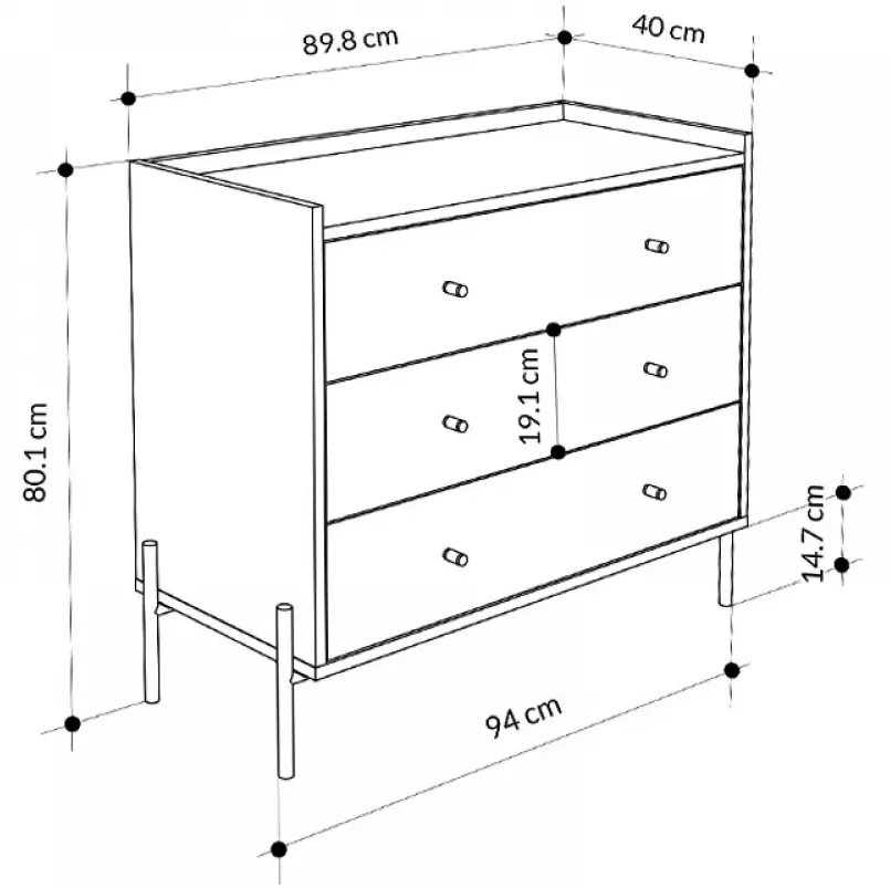 Комод Showdeko Dresser (Sapphire Oak) - 5
