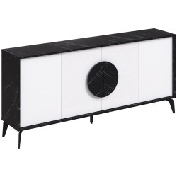 Тумба Showdeko Gora 180 (Black Marble/White) Thumb