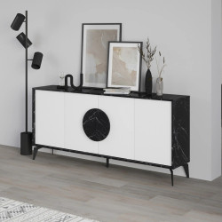 Тумба Showdeko Gora 180 (Black Marble/White) Thumb