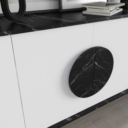 Тумба Showdeko Gora 180 (Black Marble/White) Thumb