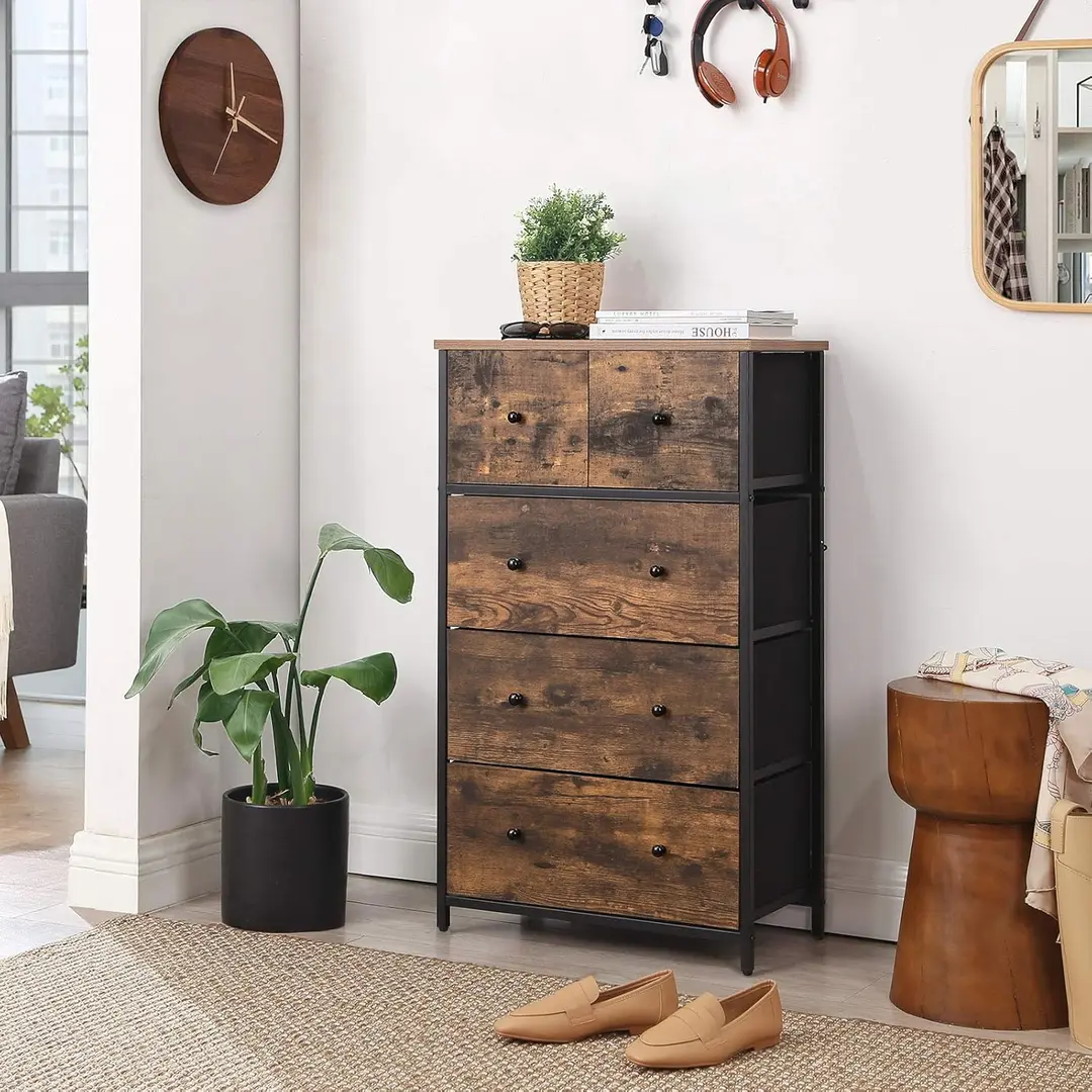Comoda Songmics LGS45H (Rustic Brown/Black)