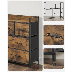 Комод Songmics LTS137B01 (Rustic Brown/Ink Black) Thumb