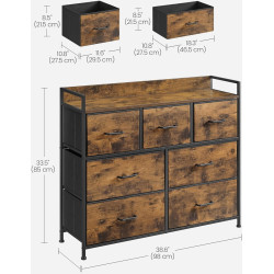 Комод Songmics LTS137B01 (Rustic Brown/Ink Black) Thumb