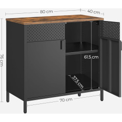 Тумба Songmics LSC102B01 (Rustic Brown/Black) Thumb