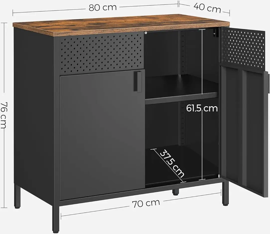 Тумба Songmics LSC102B01 (Rustic Brown/Black) - 6