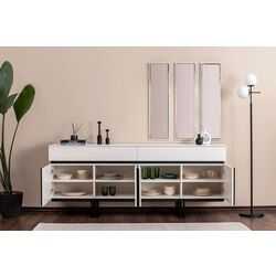 Tumba + Oglinda Studio Casa Linesideboard (White/Black) Thumb