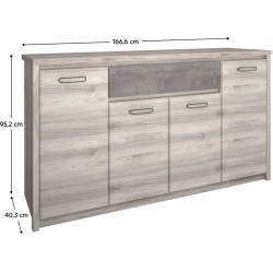 Comoda Tempo Kondela Jesi 4D1S TK-0000374021 (Nairobi Chestnut/Onyx) Thumb