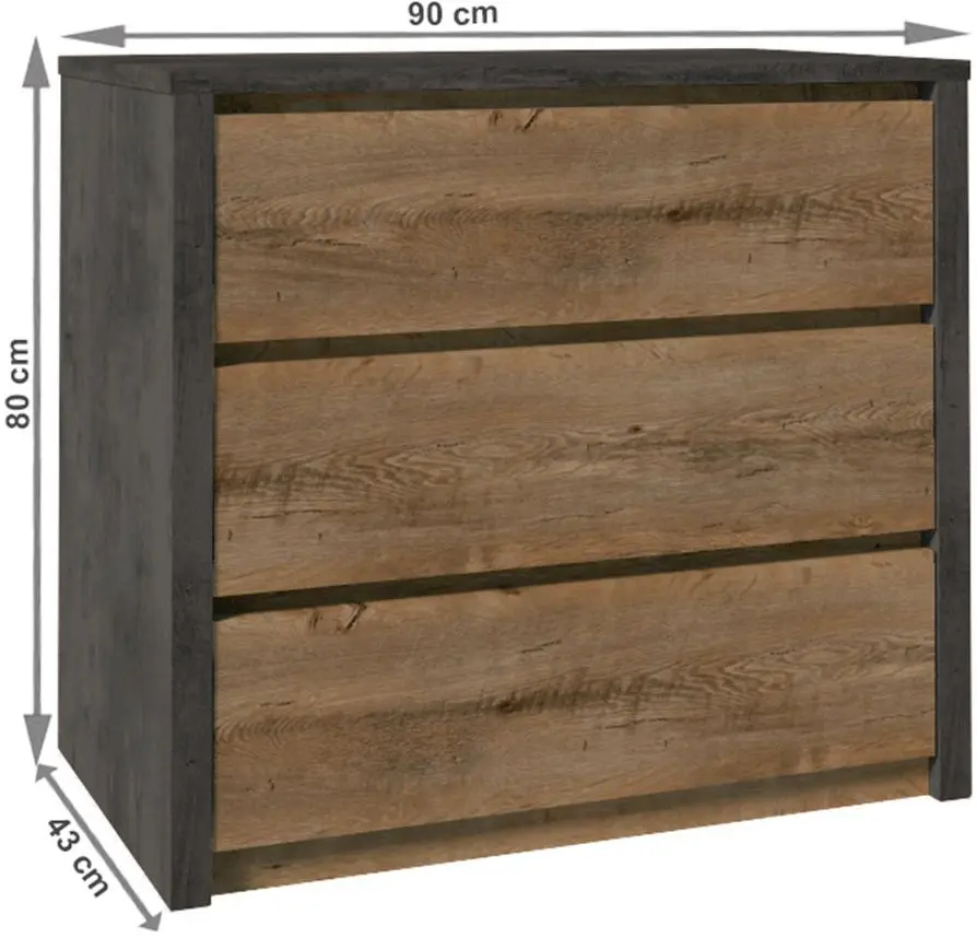 Comod Tempo Kondela Montana K3S (Lefkas Oak Dark/Smooth Gray) - 3