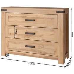 Комод Tempo Kondela Moratiz 3S (Wotan Oak) Thumb