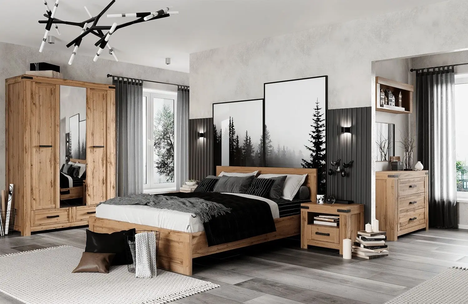 Комод Tempo Kondela Moratiz 3S (Wotan Oak) - 4