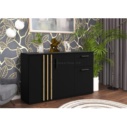 Comoda Tempo Kondela Tolis Typ 2 3D1S (Black/Artisan Oak)