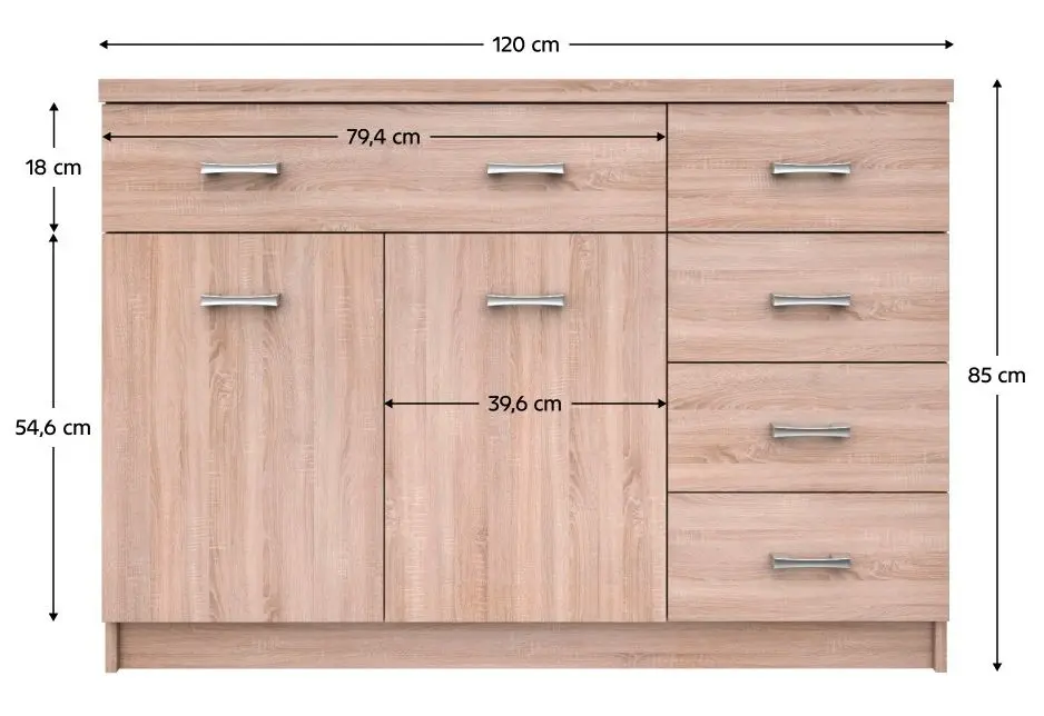 Tumba Tempo Kondela Topty Typ 22 2D5S (Sonoma Oak)