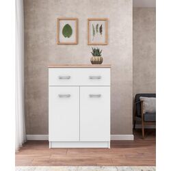 Tumba Tempo Kondela Topty Typ 41 2D1S (White/Sonoma Oak)