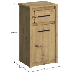 Tumba Tempo Kondela Airon (Artisan Oak) Thumb