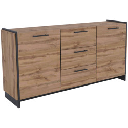 Tumba Tempo Kondela Amoni 2D3S (Wotan Oak/Black) Thumb