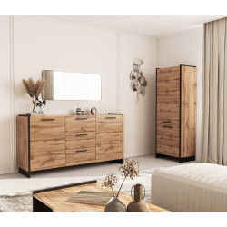 Tumba Tempo Kondela Amoni 2D3S (Wotan Oak/Black) Thumb