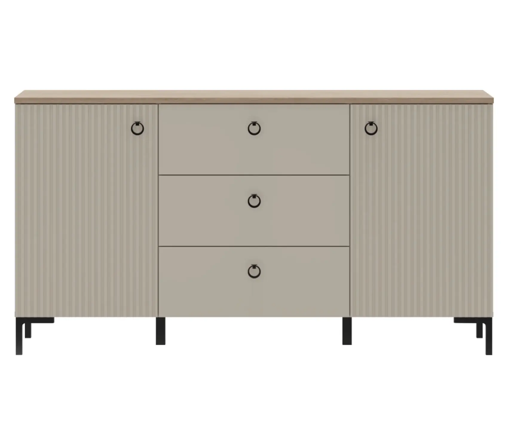 Tumba Tempo Kondela Domca 2D3S (Taupe Grey-Brown/Silverjack Oak) - 2