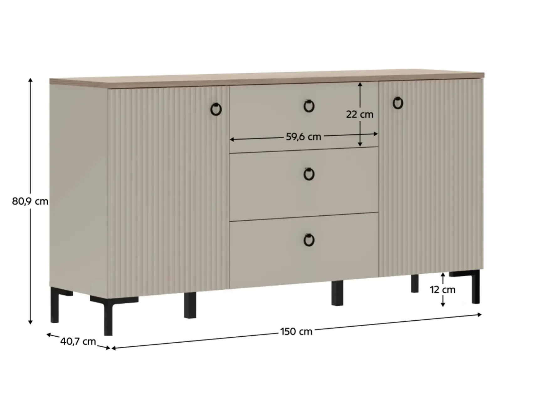 Tumba Tempo Kondela Domca 2D3S (Taupe Grey-Brown/Silverjack Oak) - 6