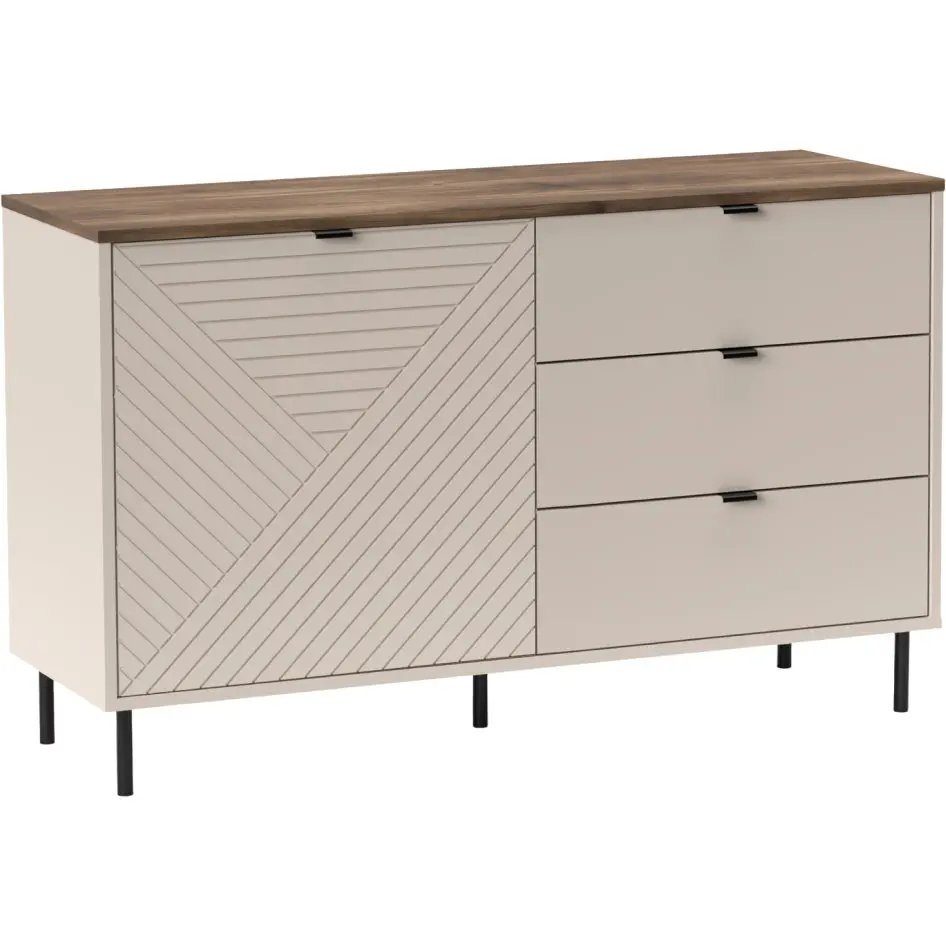 Тумба Tempo Kondela EYCO 1D3S (Cashmere/Castello Oak)