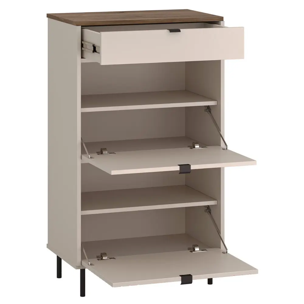 Comoda Tempo Kondela EYCO 2D1S (Cashmere/Castello Oak) - 2