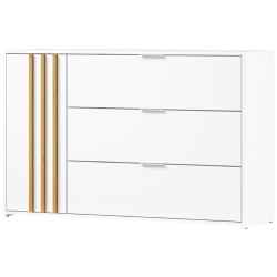 Тумба Tempo Kondela Florens 1D3S (White/Artisan Oak) Thumb