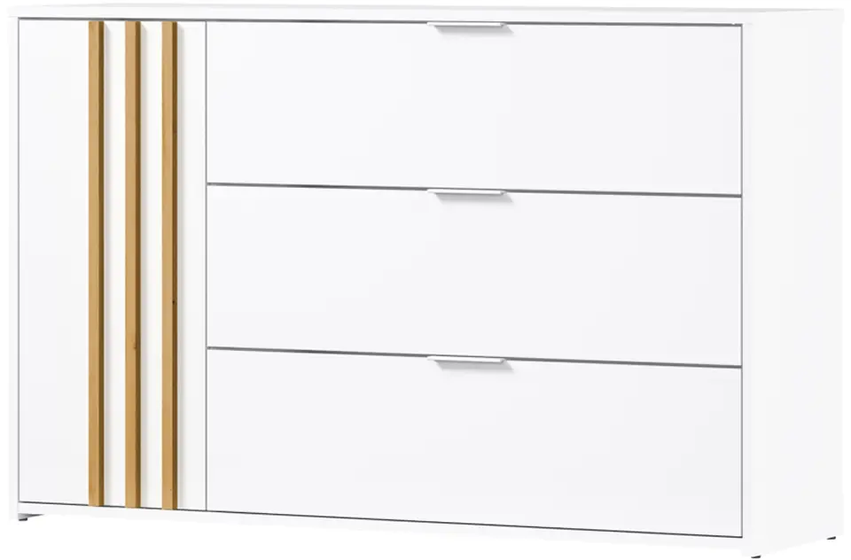 Тумба Tempo Kondela Florens 1D3S (White/Artisan Oak) - 2