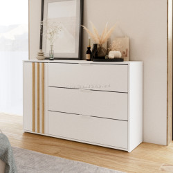 Тумба Tempo Kondela Florens 1D3S (White/Artisan Oak)