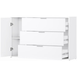 Тумба Tempo Kondela Florens 1D3S (White/Artisan Oak) Thumb