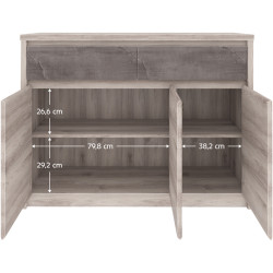 Тумба Tempo Kondela Jesi New 3D2S (Nairobi Chestnut/Onyx) Thumb