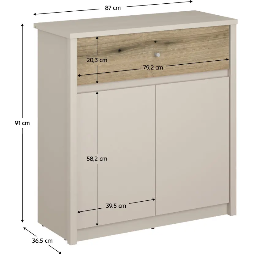 Tumba Tempo Kondela Karos 2D1S (Cashmere/Evoke Oak) - 3