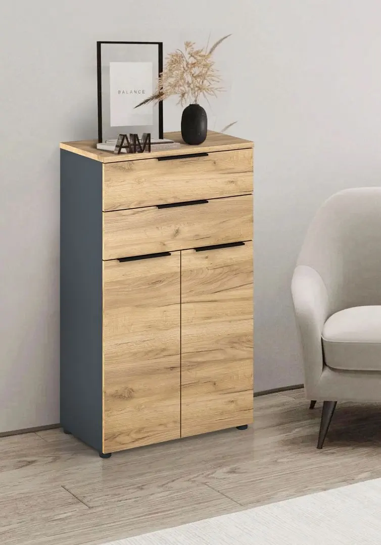 Тумба Tempo Kondela Klaudius Tip 3 (Graphite/Artisan Oak)