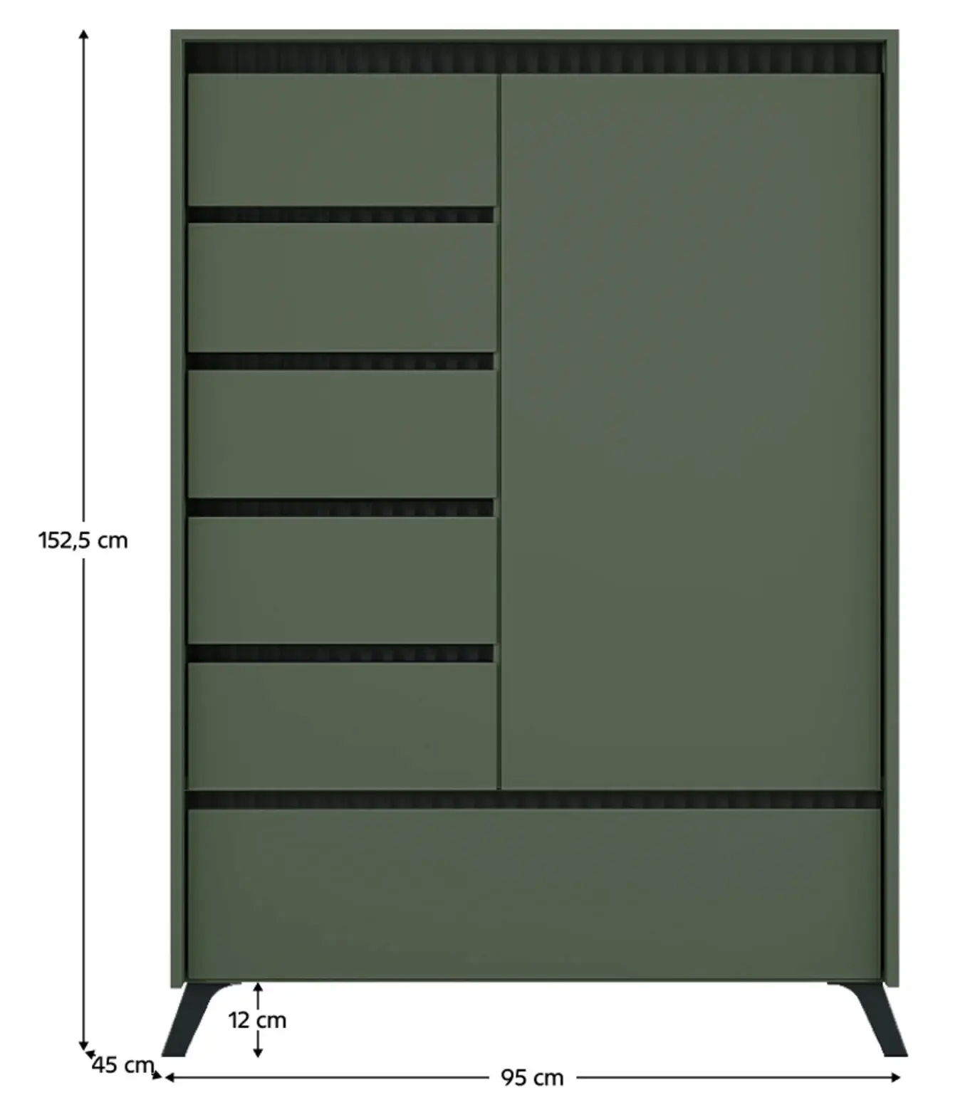 Tumba Tempo Kondela Longy REG1D5S1K (Smoke Green/Black) - 3