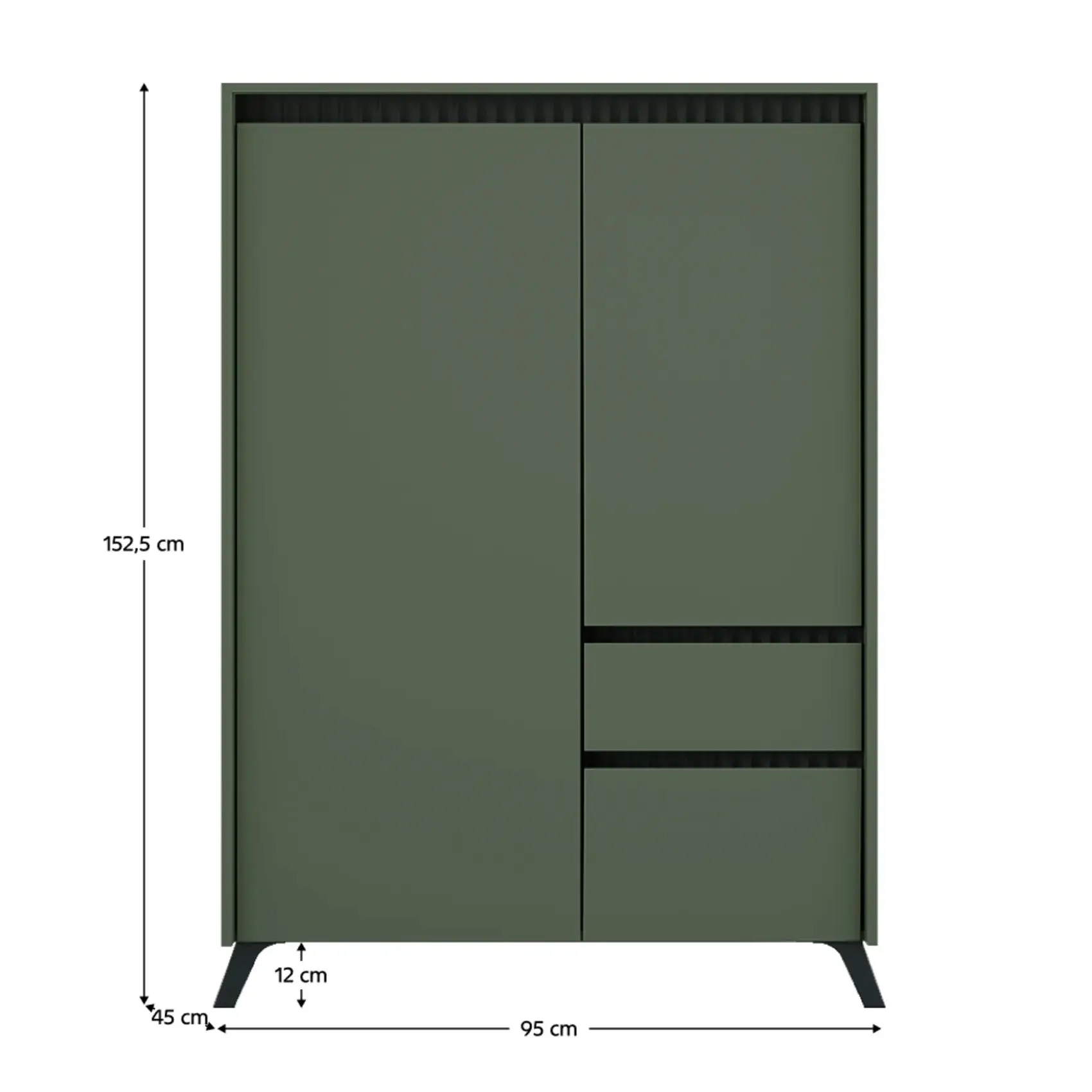 Tumba Tempo Kondela Longy REG2D1S1K (Smoke Green/Black) - 3