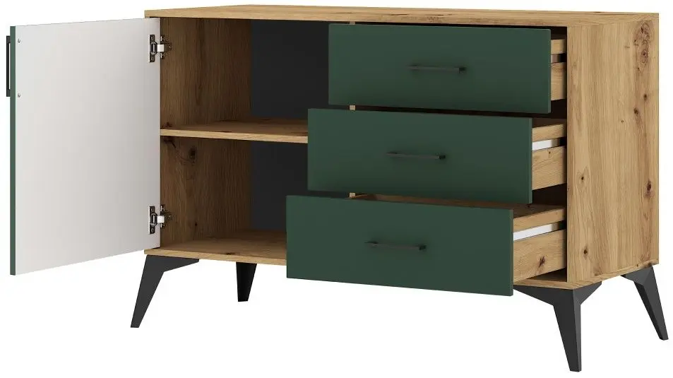 Tumba Tempo Kondela Lugon 1D3S LU3 (Dark Green/Artisan Oak) - 4