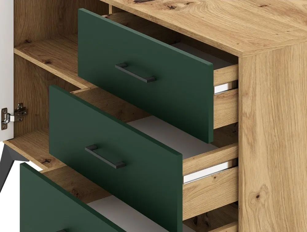 Tumba Tempo Kondela Lugon 1D3S LU3 (Dark Green/Artisan Oak) - 6