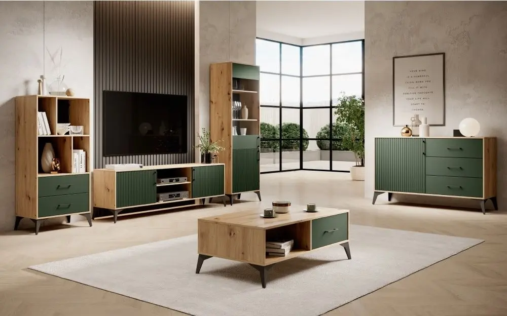 Tumba Tempo Kondela Lugon 1D3S LU3 (Dark Green/Artisan Oak) - 8