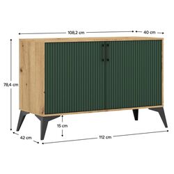 Tumba Tempo Kondela Lugon 2D LU2 (Artisan Oak/Dark Green) Thumb