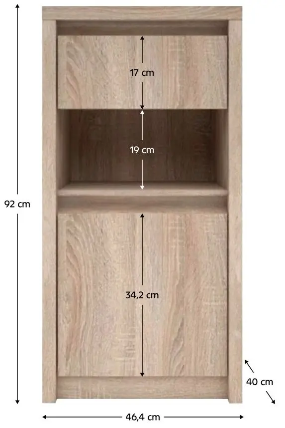 Тумба Tempo Kondela Norty Typ 24 1D1S (Sonoma Oak)