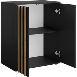 Tumba Tempo Kondela Tolis Typ 1 2D (Black/Artisan Oak) Thumb