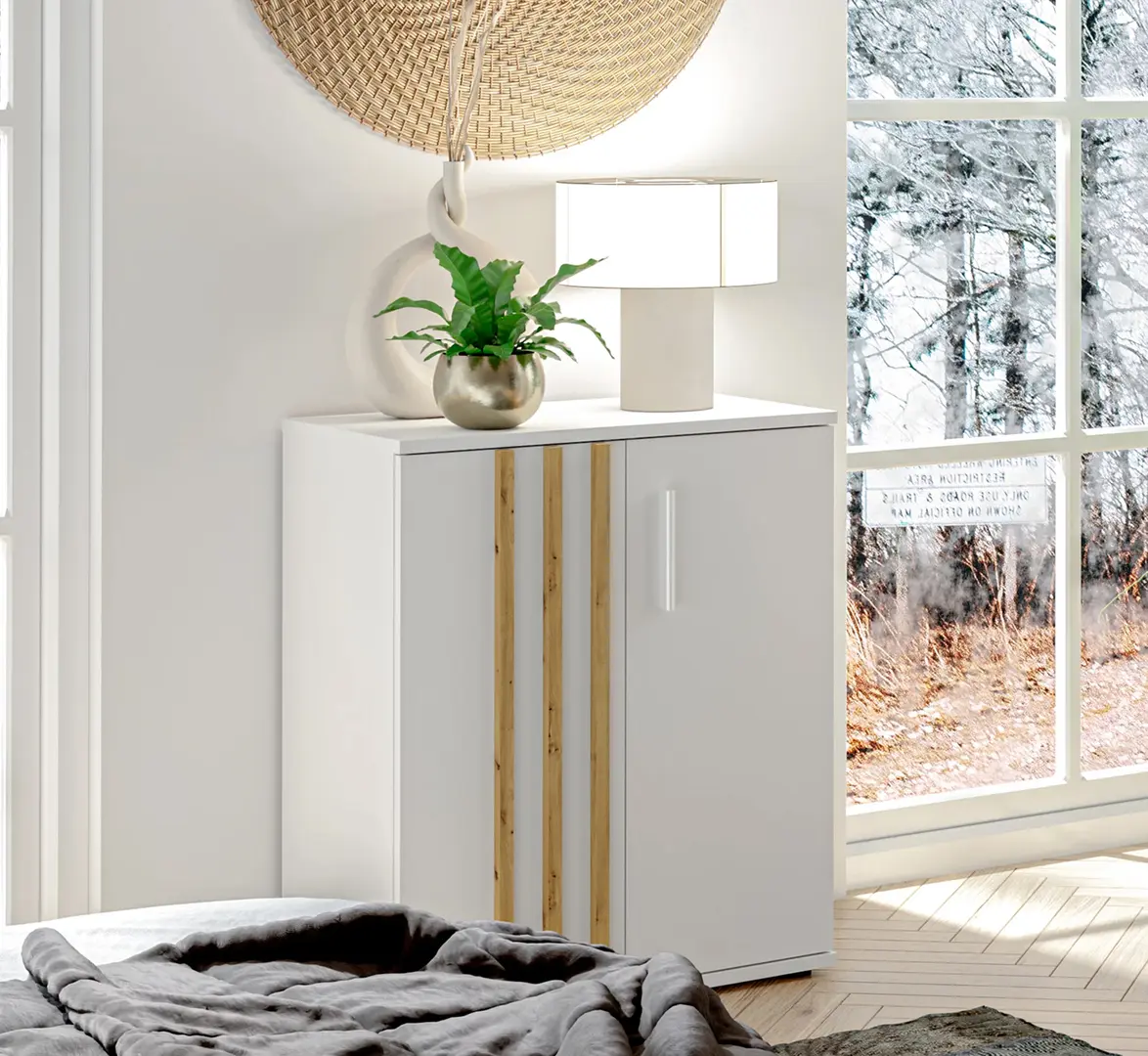 Tumba Tempo Kondela Tolis Typ 1 2D (White/Artisan Oak)