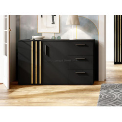 Tumba Tempo Kondela Tolis Typ 3 2D3S (Black/Artisan Oak)