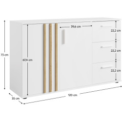 Тумба Tempo Kondela Tolis TYP 3 2D3S (White/Artisan Oak) Thumb