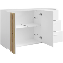 Тумба Tempo Kondela Tolis TYP 3 2D3S (White/Artisan Oak) Thumb