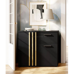 Tumba Tempo Kondela Tolis Typ 4 2D1S (Black/Artisan Oak)