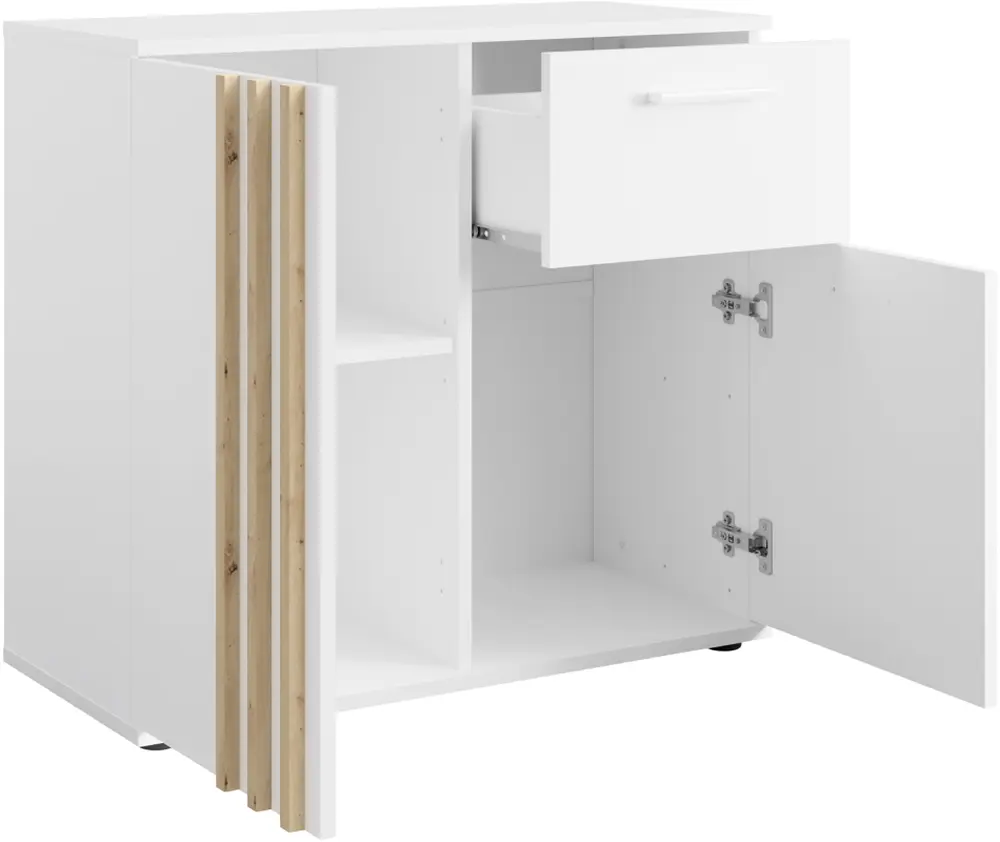 Тумба Tempo Kondela Tolis Typ 4 2D1S (White/Artisan Oak)