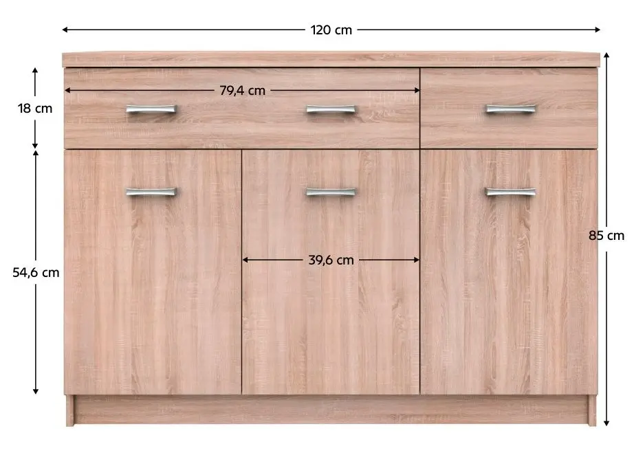 Tumba Tempo Kondela Topty Typ 23 3D2S (Sonoma Oak)