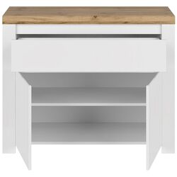 Тумба Tempo Kondela Vilgo 2D1S (Wotan Oak/White Gloss) Thumb